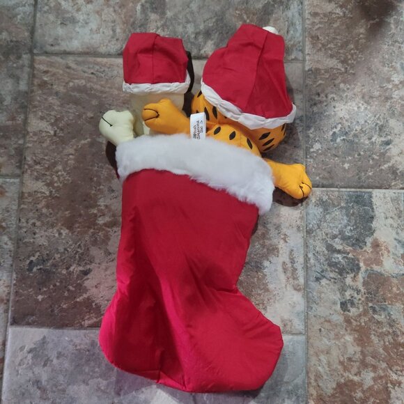 Vintage Garfield and Odie Christmas Stocking Plush Stuff It Stocking - Picture 3 of 10
